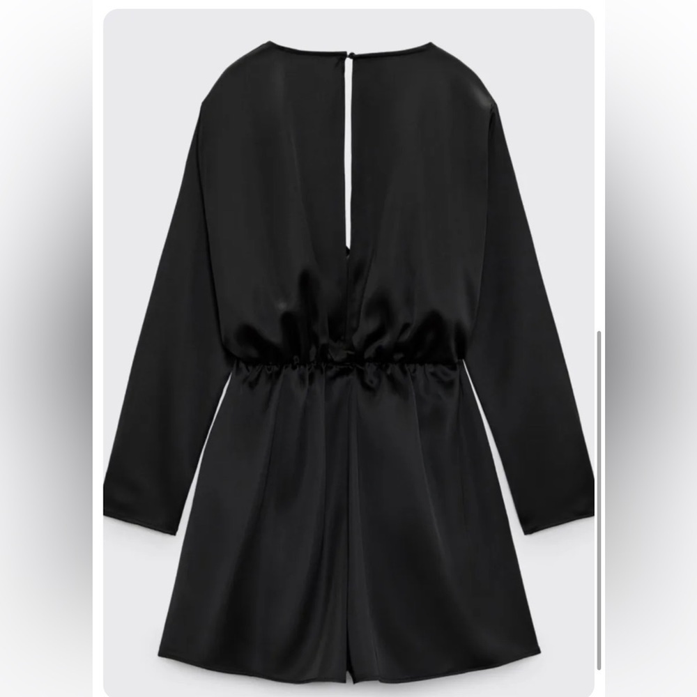 NWT Zara Satin Effect Wrap Jumpsuit in size small - Picture 3 of 6